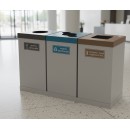 Box Bin - Triple Recycler Bin | Litter Bins | Street Furniture Ireland | Larkin Engineering